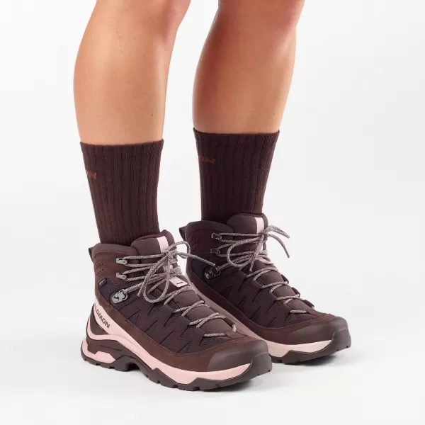  Női cipők SALOMON QUEST ECHO GORE TEX L47968500 FEKETE KÁVÉ/ÁRNYÉKSZÜRKE/FEKETE 