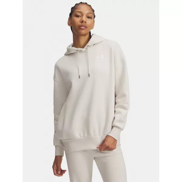  Női pulóver UNDER ARMOUR ICON FLEECE OS HOODIE 1379495-111 FEHÉR 