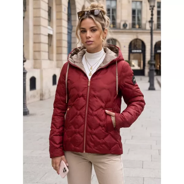  Női kabát DSTREET TY5885 BURGUNDIA 