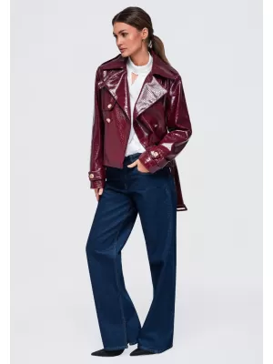 Női kabát OMBRE OW-JAFL-0144 BURGUNDIA