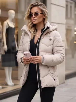 Női kabát DSTREET TY5750 BÉZS
