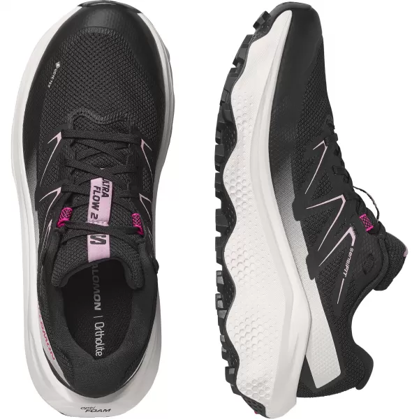  Női cipők SALOMON ULTRA FLOW 2 GORE-TEX L49299500 FEKETE/HAJNALRÓZSASZÍN/VANÍLIA JÉG 