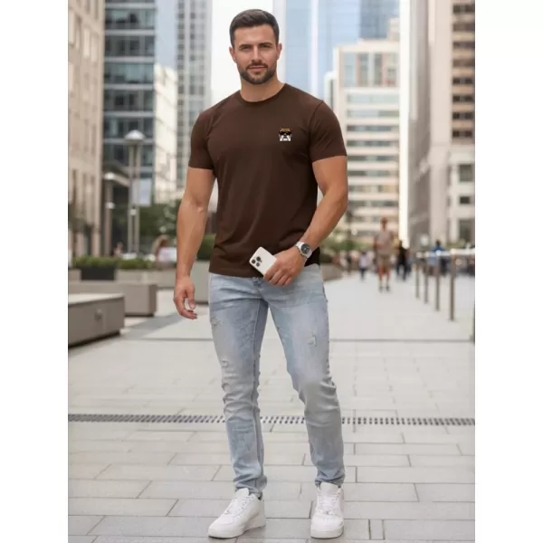 Férfi póló DSTREET NX0125R-CH BARNA 