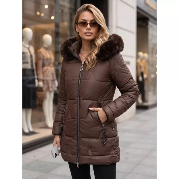  Női kabát DSTREET TY5736 BARNA 