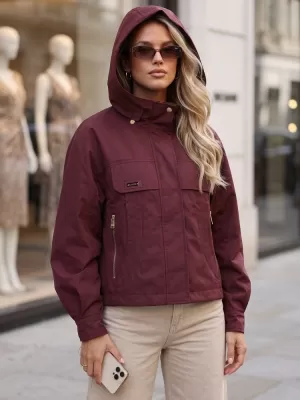 Női kabát DSTREET TY5964 BORDÓ