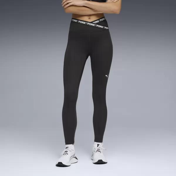  Női leggings PUMA W STRONG CROSS FRONT TIGHT - HW 7/8 52849801 PUMA FEKETE 