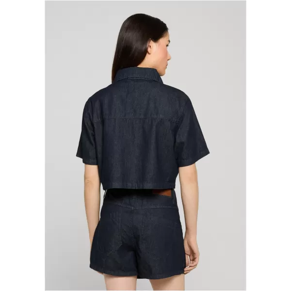 Női ing URBAN CLASSICS TB8372 KÉK ÖBLÍTETT MOSOTT 