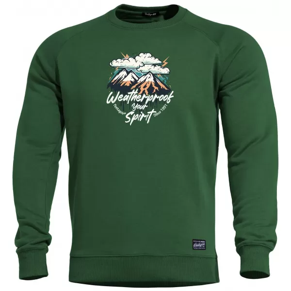  Férfi pulóver PENTAGON HAWK WEATHERPROOF K09019-WE TAVASZI ZÖLD 
