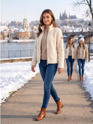 Női kabát ALTISPORT IZADORE VILÁGOS BÉZS