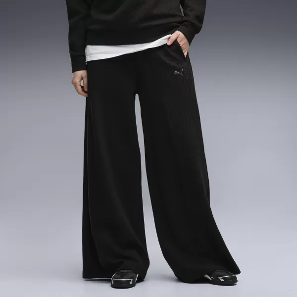  Női melegítőnadrág PUMA CLASS RELAXED WIDE LEG PANTS 69401301 PUMA FEKETE 