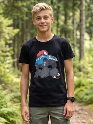 Gyermek póló ALPINE PRO ECOMO 4 FEKETE VÁLTOZAT PC