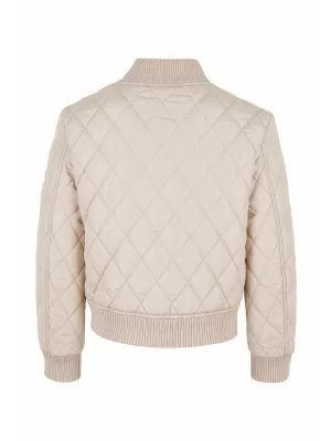 Lány steppelt kabát URBAN CLASSICS UCK806-02903 FEHÉR HOMOK