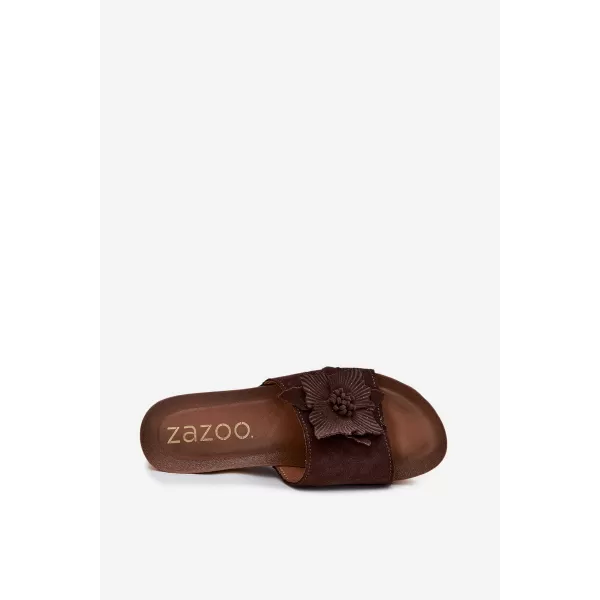  Női papucs ZAZOO 40312 CSOKOLÁDÉ 
