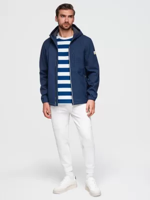 Férfi softshell kabát OMBRE OM-JANP-0292 SÖTÉTKÉK