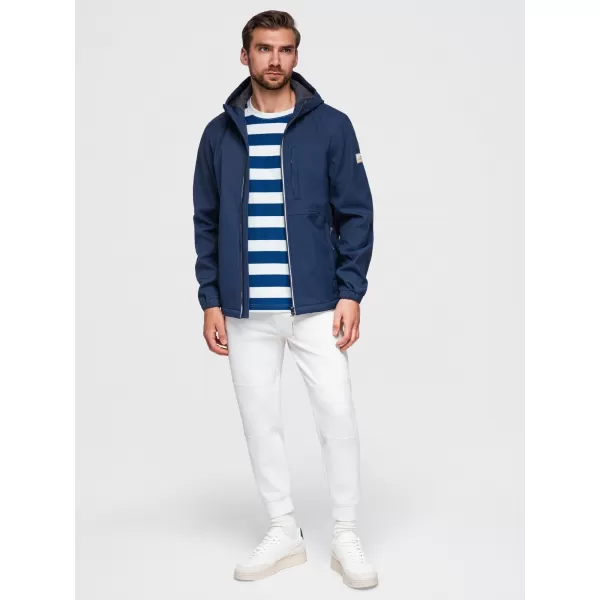  Férfi softshell kabát OMBRE OM-JANP-0292 SÖTÉTKÉK 