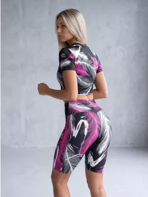 Női prémium térdig érő leggings (új méretek) ALTISPORT VOJ/ALW001LEG06 FEKETE/RÓZSASZÍN