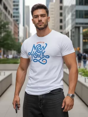 Férfi póló DSTREET RX5369 FEHÉR
