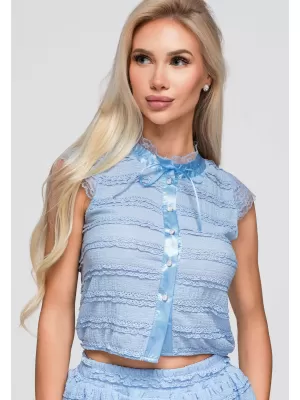 Női blúz OMBRE OW-TS-E0066 KÉK