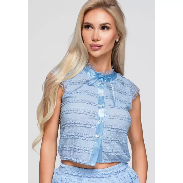  Női blúz OMBRE OW-TS-E0066 KÉK 