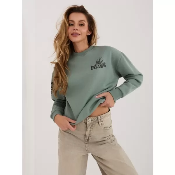  Női pulóver SUBLEVEL D10600T02568H PISZTÁCIA 