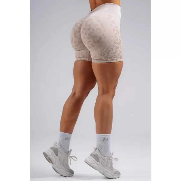 Kompressziós push-up rövidnadrág leopárdmintával NEBBIA PRIMAL 856 KRÉMLEOPÁRD 