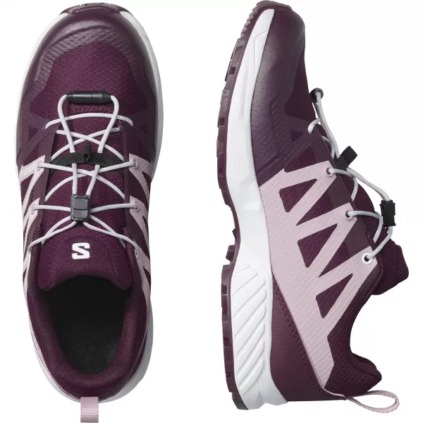  Gyerekcipők SALOMON OUTSCAPE WATERPROOF L49212600 TÉLI VIRÁGZÁS/HAJNAL RÓZSASZÍN/FEHÉR 