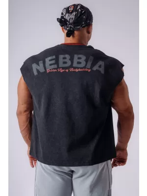 Férfi felsők NEBBIA OLYMPIA MUSCLE COVER 947 FEKETE