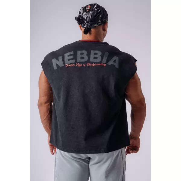  Férfi felsők NEBBIA OLYMPIA MUSCLE COVER 947 FEKETE 