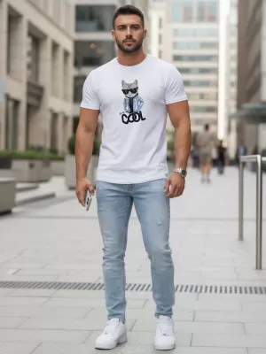 Férfi póló DSTREET NX5018R-WH NARANCS