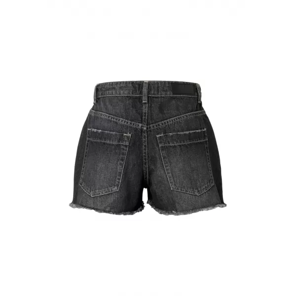  Női rövidnadrág URBAN CLASSICS TB8193 FEKETÉRE MOSVA 