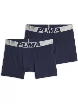Férfi boxerek PUMA MEN SHINE ELASTIC BOXERS 2P 94780601 KÉK/EZÜST