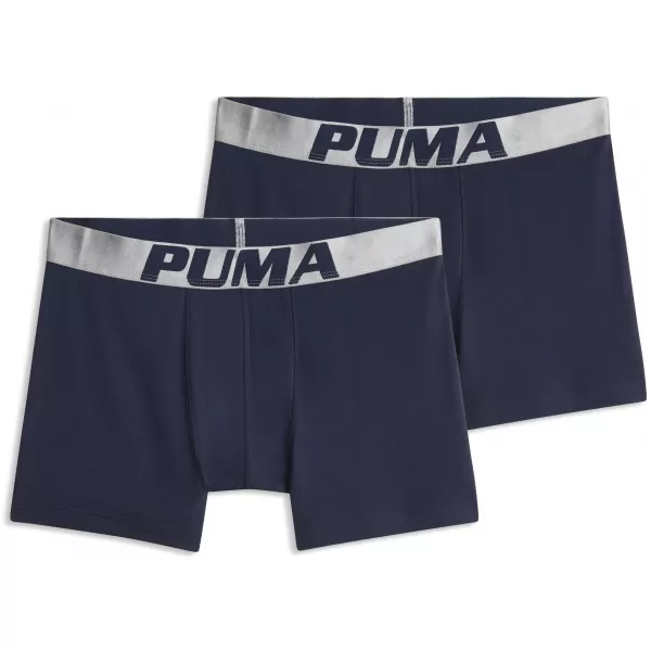  Férfi boxerek PUMA MEN SHINE ELASTIC BOXERS 2P 94780601 KÉK/EZÜST 