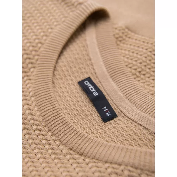  Férfi pulóver OMBRE OM-SWSW-0119 HOMOK 
