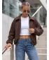 Női kabát DSTREET TY5957 BARNA