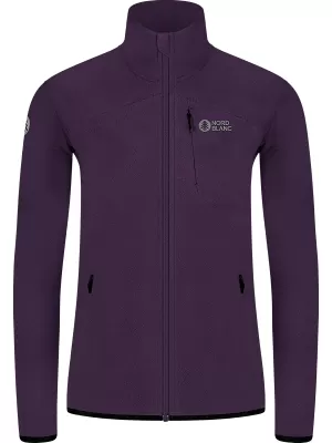 Női könnyű polár pulóver NORDBLANC MAPLE NBSFL8374 SÖTÉTLILA