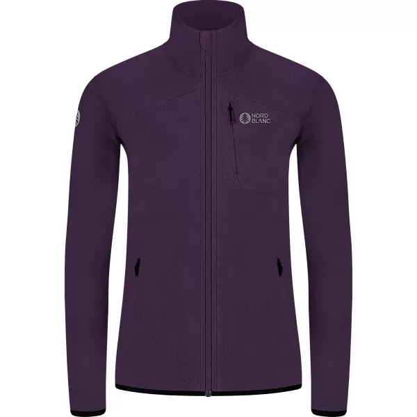  Női könnyű polár pulóver NORDBLANC MAPLE NBSFL8374 SÖTÉTLILA 
