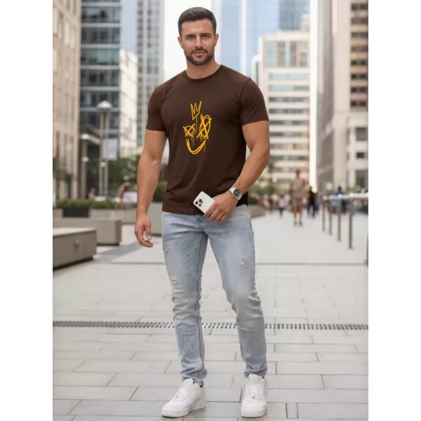  Férfi póló DSTREET NX0138R-CH BARNA 