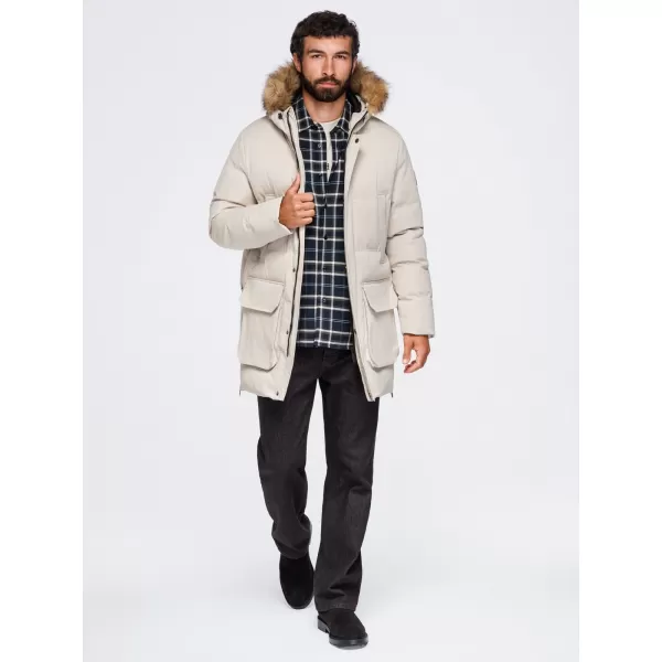  Férfi parka OMBRE OM-JALJ-0310 KRÉM 