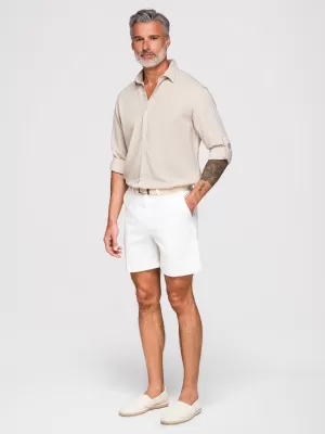 Férfi ing OMBRE OM-SHCS-0190 BÉZS