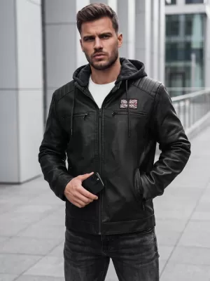 Férfi dzseki DSTREET TX5147 FEKETE