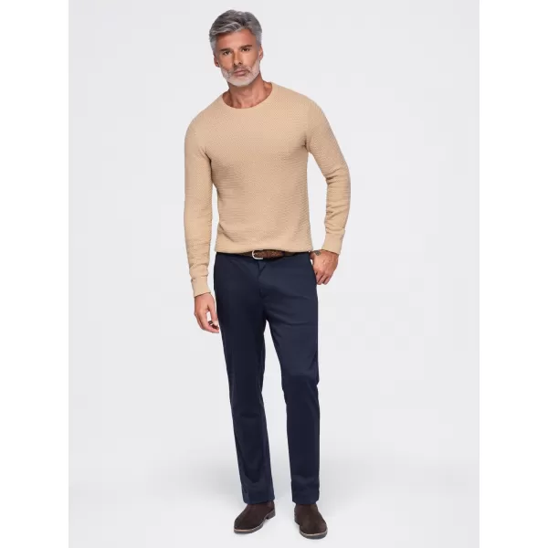  Férfi pulóver OMBRE OM-SWSW-0119 HOMOK 