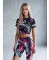 Női prémium térdig érő leggings (új méretek) ALTISPORT VOJ/ALW001LEG06 FEKETE/RÓZSASZÍN