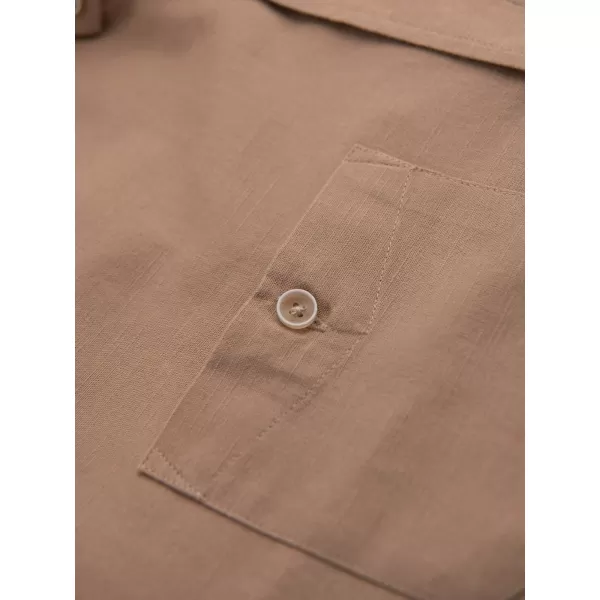  Férfi ing OMBRE N-OM-SHCS-0134 VILÁGOSBARNA 