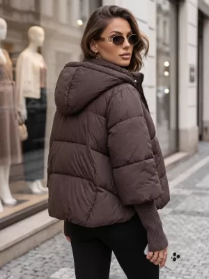 Női kabát DSTREET TY5896 BARNA