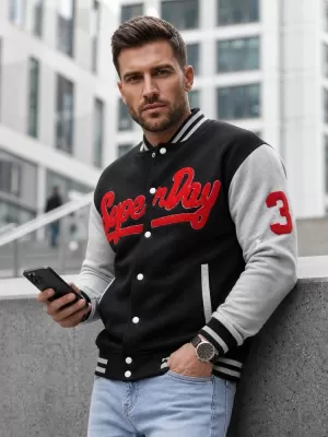 Férfi pulóver DSTREET BX5444 FEKETE