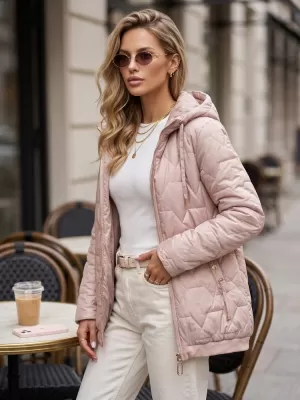 Női kabát DSTREET TY5804 RÓZSASZÍN
