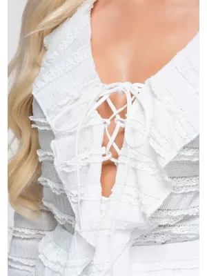 Női blúz OMBRE OW-TS-E0067 FEHÉR