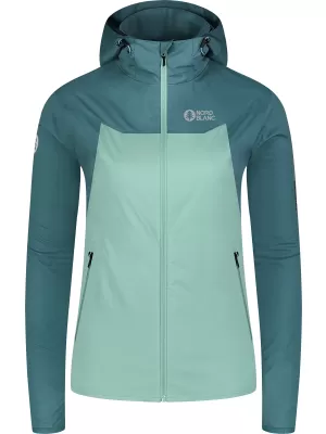 Női softshell kabát NORDBLANC OUTLAND NBSSL8324 ZÖLD/SZÜRKE