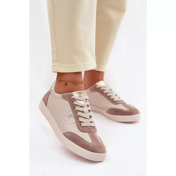  Női tornacipő S.BARSKI LR61-7091 BÉZS 