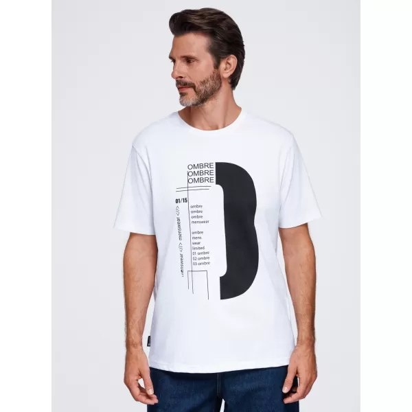  Férfi póló OMBRE OM-TSPT-0299 FEHÉR 